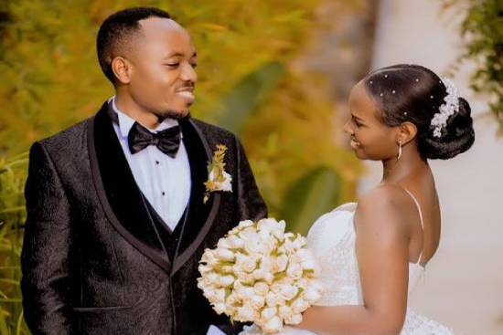 Couple After Wedding Hands uplifted in prayer
