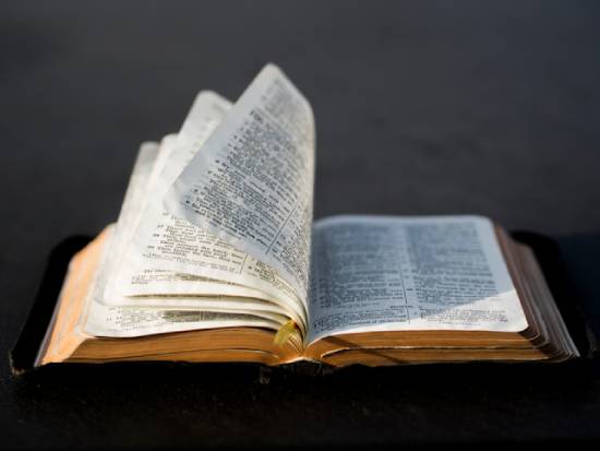 An open Bible revealing the will of God to whoever is willing to read it.