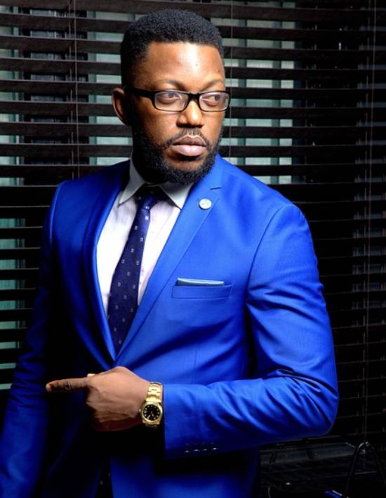 A Gentleman in a Blue Suit A gentleman in a fine blue suit lost in deep thoughts.